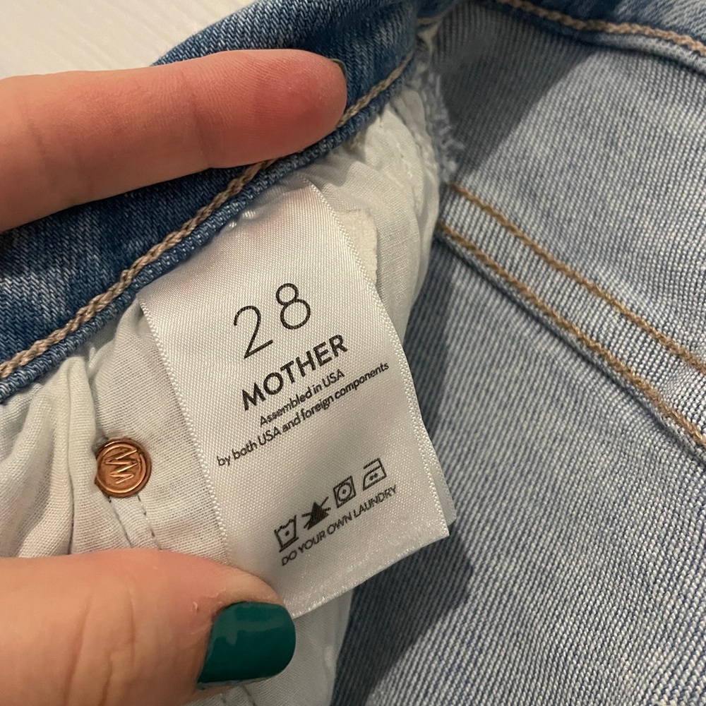 MOTHER Insider flood jeans in Tea Time wash size 28 - Picture 9 of 11
